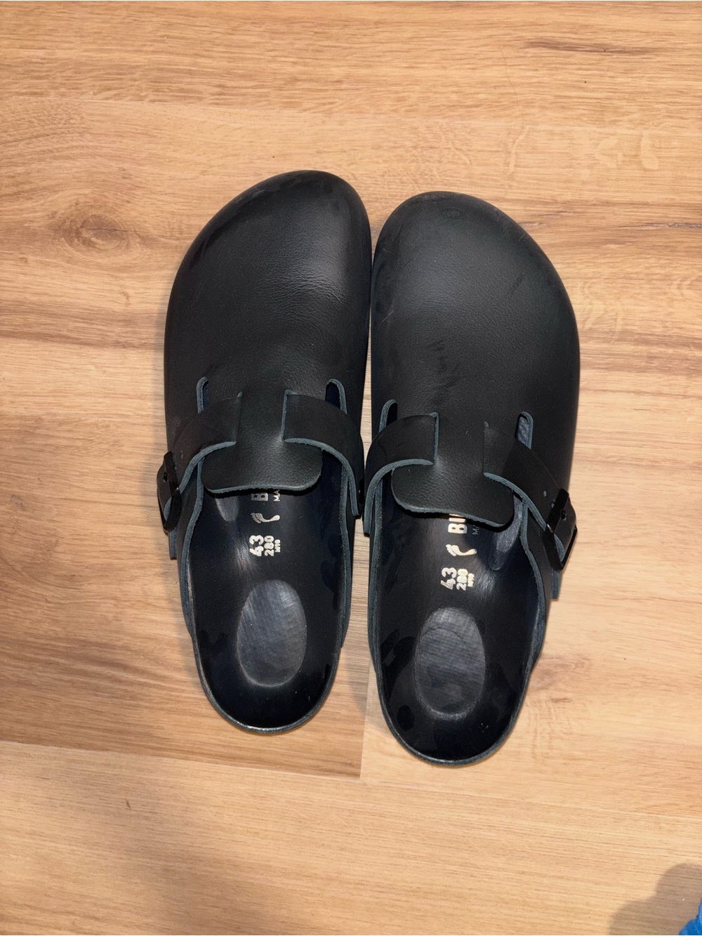 Birkenstock Black Clog Slip-Ons with Adjustable Strap